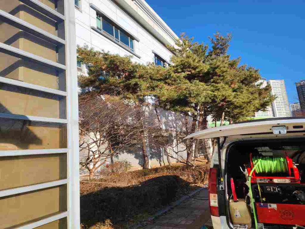 장위동 건물 외부 고압세척 작업